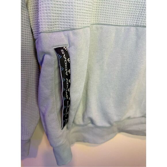 ADIDAS POSTGAME LITE WAFFLE CREW SWEATSHIRT MEN’S MEDIUM LIGHT BLUE - Picture 2 of 6